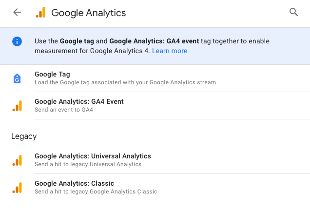 Google Analytics implementation